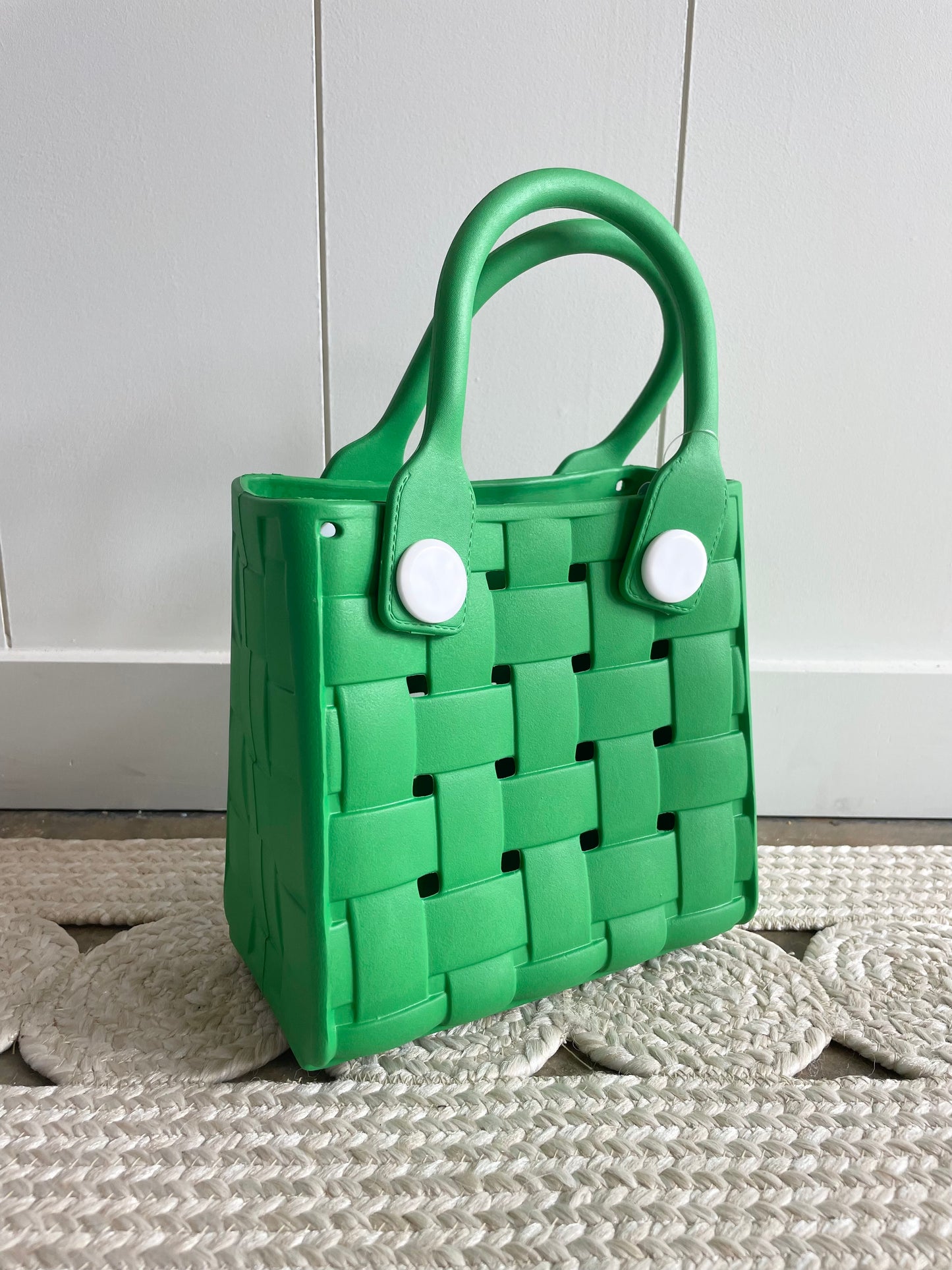 Woven Rubber Tote Multicolor