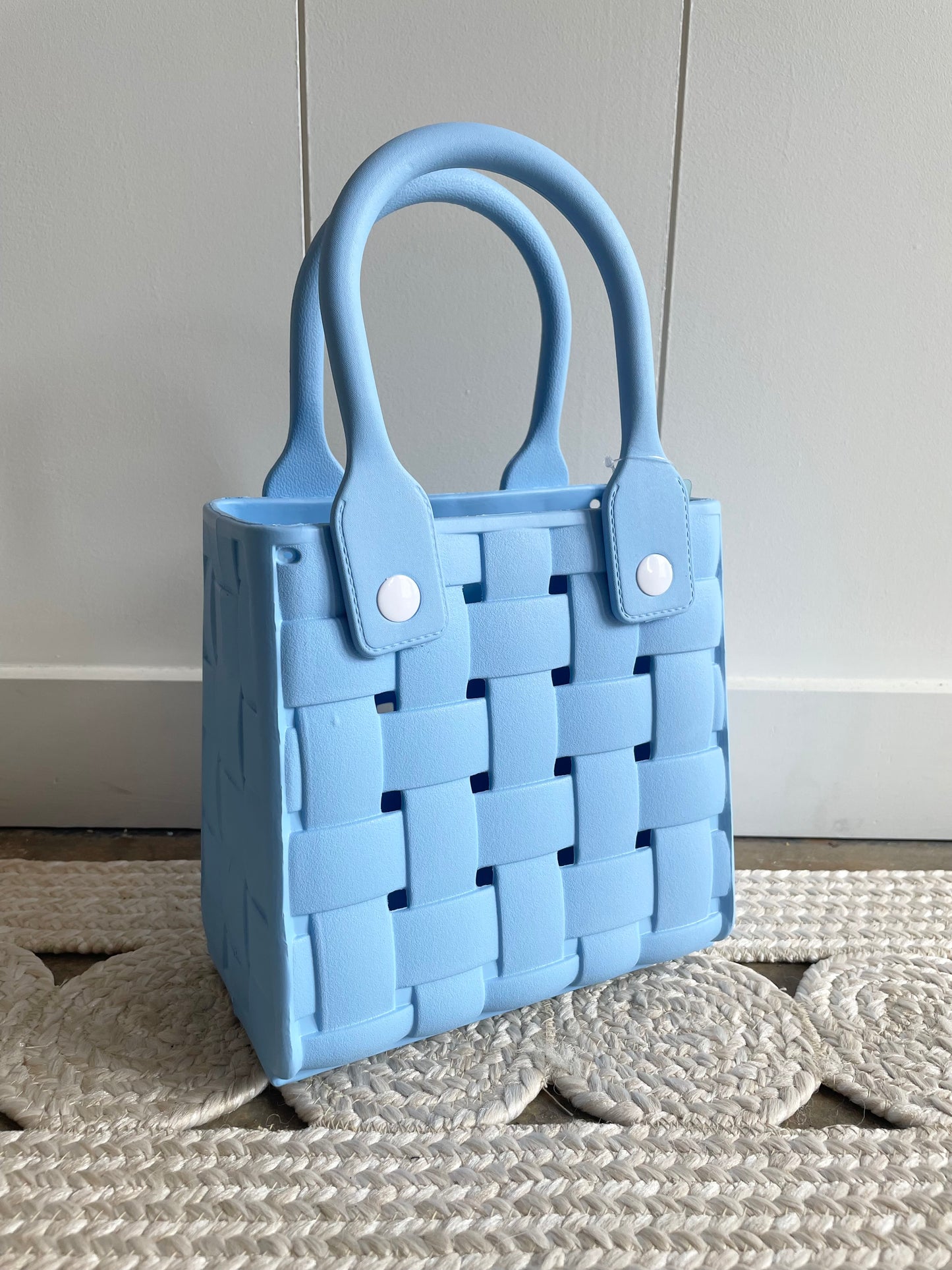 Woven Rubber Tote Multicolor