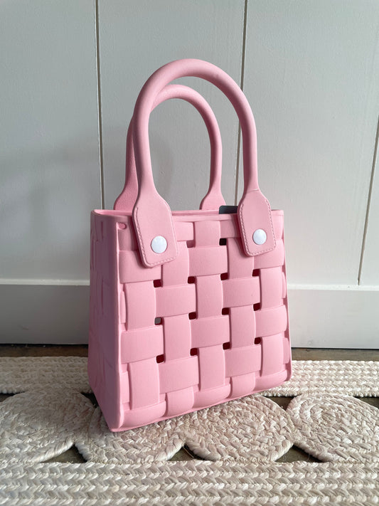 Woven Rubber Tote Multicolor